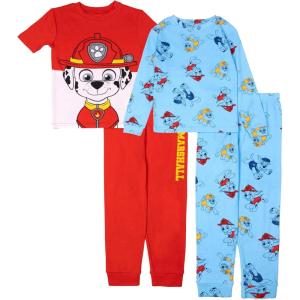 imageNickelodeon unisexchild Paw Patrol  Baby Shark  Blues Clues ampamp You 4piece Snugfit Cotton Pajama SetChief Marshall
