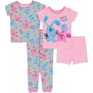 imageNickelodeon unisexchild Paw Patrol  Baby Shark  Blues Clues ampamp You 4piece Snugfit Cotton Pajama SetGet a Glue