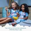 imageDisney Girls 3Piece Loosefit Pajama Set Soft ampamp Cute for KidsFrozen Magic 3