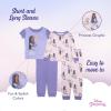 imageDisney Girls 4Piece Snugfit Cotton Pajama Set Soft ampamp Cute for KidsMore More Wish