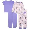 imageDisney Girls 4Piece Snugfit Cotton Pajama Set Soft ampamp Cute for KidsMore More Wish