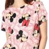 imageDisney Womens 2Piece Pajama Set Soft ampamp Comfortable Nightwear for Adults Top ampamp Bottom DuoMickey and Minnie Sunday Funday
