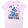 imageDisney Womens Nightgown Pajamas for Adults Soft ampamp Comfortable Nightwear ampamp Lounge DressStitch Coffee First
