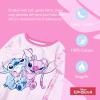 imageDisney girls 2piece Snugfit Cotton Holiday Pajama Set Soft ampamp Cute for KidsStitch and Angel