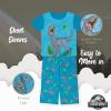 imageJurassic World Boys 2Piece Loosefit Pajama Set Soft ampamp Cute for KidsDino Blue