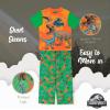 imageJurassic World Boys 2Piece Loosefit Pajama Set Soft ampamp Cute for KidsFire Dino