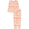 imageLucky Brand Girls 2Piece Loosefit Pajama Set Soft ampamp Cute for KidsPorcelain Rose Tie Dye