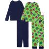 imageMinecraft Boys 4Piece Snugfit Cotton Pajama Set Soft ampamp Cute for KidsMinecraft
