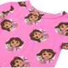 imageNickelodeon Girls 2Piece Snugfit Viscose Pajama Set Soft ampamp Cute for KidsLovely Dora