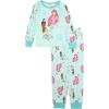 imageDisney girls 2piece Snugfit Cotton Holiday Pajama Set Soft ampamp Cute for KidsPrincess Fun