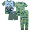 imageJurassic World boys 4piece Snugfit Cotton Pajama Set Soft ampamp Cute for KidsDino Adventure