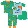 imageJurassic World boys 4piece Snugfit Cotton Pajama Set Soft ampamp Cute for KidsDino Explorer