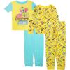 imageNickelodeon Boys 4Piece Snugfit Cotton Pajama Set Soft ampamp Cute for KidsNot Square