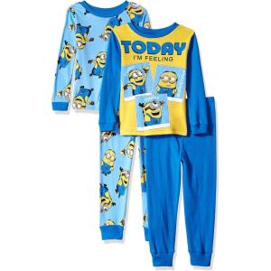 imageDespicable Me Boys 4Piece Snugfit Cotton Pajama Set Soft ampamp Cute for KidsBlue Moods
