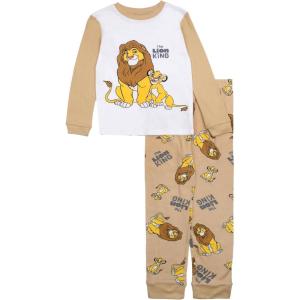 imageDisney Boys 2Piece Snugfit Cotton Holiday Pajama Set Soft ampamp Cute for KidsSimba Mufasa