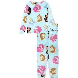 imageDisney Girls 2Piece Snugfit Viscose Pajama Set Soft ampamp Cute for KidsDisney Princess
