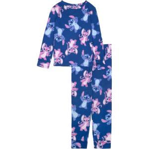imageDisney Girls 2Piece Snugfit Viscose Pajama Set Soft ampamp Cute for KidsStar Stitch