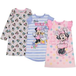 imageDisney Girls 3Pack Nightgowns Soft ampamp Cute Pajamas for KidsGirls Rule 2