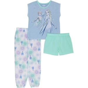 imageDisney Girls 3Piece Loosefit Pajama Set Soft ampamp Cute for KidsMagical Sisters