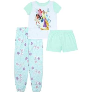 imageDisney Girls 3Piece Loosefit Pajama Set Soft ampamp Cute for KidsOnce Upon a Time