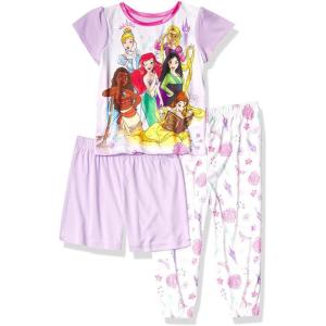 imageDisney Girls 3Piece Loosefit Pajama Set Soft ampamp Cute for KidsPrecious Princess 2