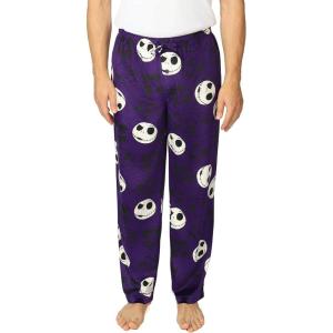 imageDisney mens Pajama Pants Lounge Bottoms With Drawstring Ultrasoft ampamp ComfortableNbc Jack Faces
