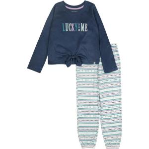 imageLucky Brand Girls 2Piece Loosefit Pajama Set Soft ampamp Cute for KidsLucky Me