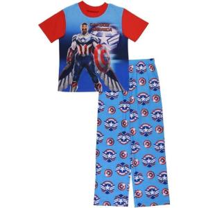 imageMarvel Boys 2Piece Loosefit Set Superhero Pajamas Soft ampamp Cute for KidsNew Cap