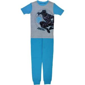 imageMarvel boys 2piece Snugfit Cotton Holiday Pajama Set Soft ampamp Cute for KidsBlack Panther