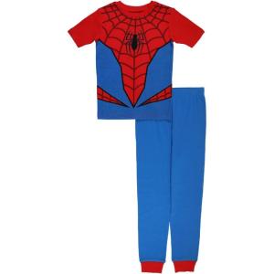 imageMarvel boys 2piece Snugfit Cotton Holiday Pajama Set Soft ampamp Cute for KidsSpider Costume
