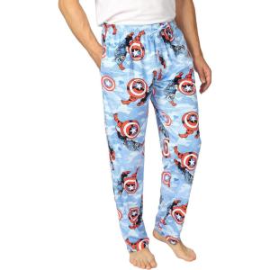 imageMarvel mens Pajama Pants Lounge Bottoms With Drawstring Ultrasoft ampamp ComfortableCaptain America Camo