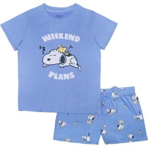 imagePeanuts Womens 2Piece Pajama Set Soft ampamp Comfortable Nightwear for Adults Top ampamp Bottom DuoPeanuts