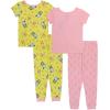 imageBluey Girls 4Piece Snugfit Cotton Pajama Set Soft ampamp Cute for KidsHappy Day