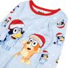 imageBluey unisexchild 2Piece Snugfit Cotton Holiday Pajama Set Soft ampamp Cute for KidsBluey Ho Ho Ho