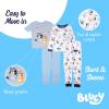 imageBluey unisexchild 4Piece Snugfit Cotton Pajama Set Soft ampamp Cute for KidsHooray Team