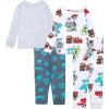 imageDisney Boys 4Piece Snugfit Cotton Pajama Set Soft ampamp Cute for Kids 12M