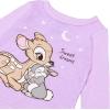 imageDisney Girls 4Piece Snugfit Cotton Pajama Set Soft ampamp Cute for KidsBambi and Thumper Dream