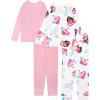 imageDisney Girls 4Piece Snugfit Cotton Pajama Set Soft ampamp Cute for KidsOnce Upon a Time