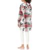 imageDisney womens Blanket Fleece HoodiePlaid Mickey