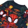 imageMarvel Boys 2Piece Loosefit Set Superhero Pajamas Soft ampamp Cute for KidsThwip Or Treat