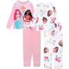imageDisney Girls 4Piece Snugfit Cotton Pajama Set Soft ampamp Cute for KidsOnce Upon a Time