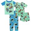 imageJurassic World Boys 4Piece Snugfit Cotton Pajama Set Soft ampamp Cute for KidsThe Hunt