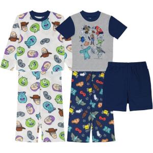 imageDisney Boys Mickey Mouse  Pixar 5Piece Loosefit Pajama Set Soft ampamp Cute for KidsPixar Fun