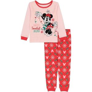imageDisney Girls Minnie Mouse 2Piece SnugFit Cotton Pajamas SetSweetest Helper