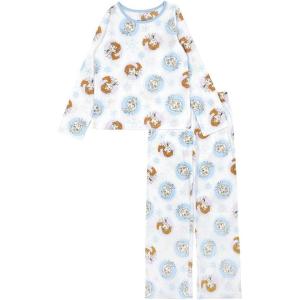 imageDisney girls 2piece Loosefit Pajama Set Princess Pajamas Soft ampamp Cute for KidsFrozen Magic 2