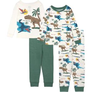 imageJurassic World Boys 4Piece Snugfit Cotton Pajama Set Soft ampamp Cute for KidsWild and Free