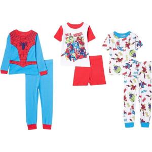 imageMarvel boys 6piece Snugfit Cotton Pajama Set Soft ampamp Cute for KidsGolden Age