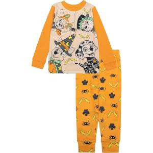 imageNickelodeon unisexchild Paw Patrol 2piece Snugfit Cotton Holiday Pajama Set Soft ampamp Cute for KidsSpooked Pups