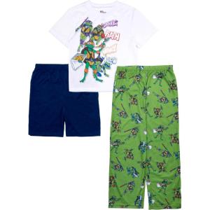 imageTeenage Mutant Ninja Turtles Boys 3Piece Loosefit Pajama Set Soft ampamp Cute for KidsGame on