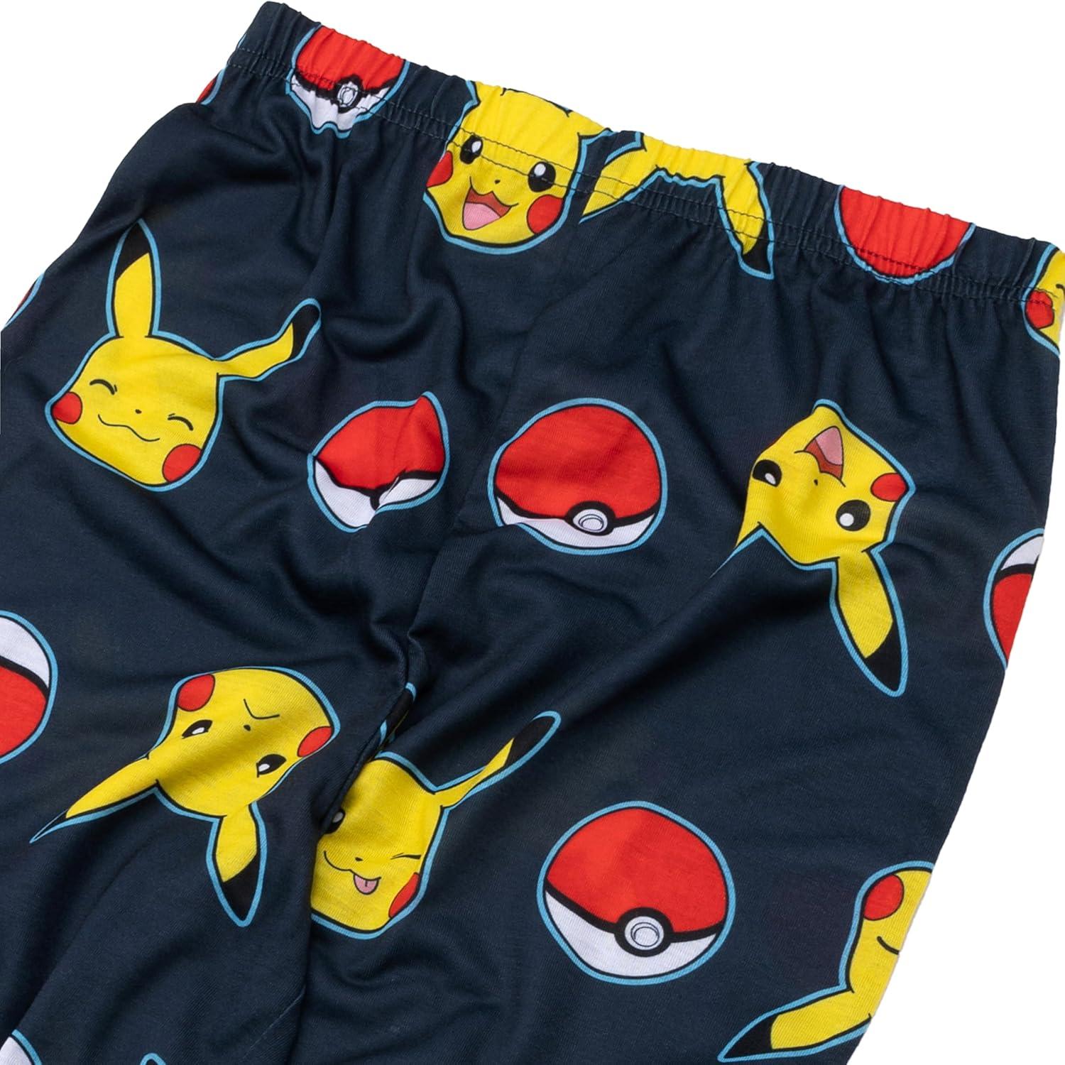 imagePokmon Boys 3Piece Loosefit Pajama Set Soft ampamp Cute for KidsElectric Type Pika